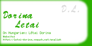 dorina letai business card